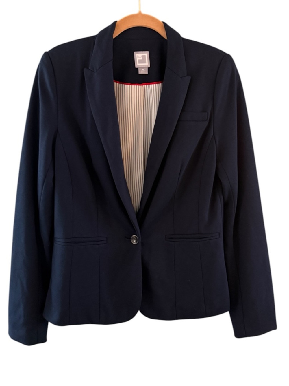 JCP Navy Tailored Single-Button Blazer